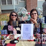 Laurie Martin and mom Linda Rodrigues show off their wares at the Sarah Mooney Museum Open House.